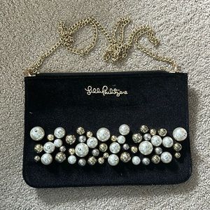 Lilly Pulitzer velvet purse